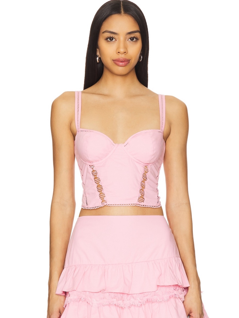 Peixoto Sasha Corset Top in Proper Pink